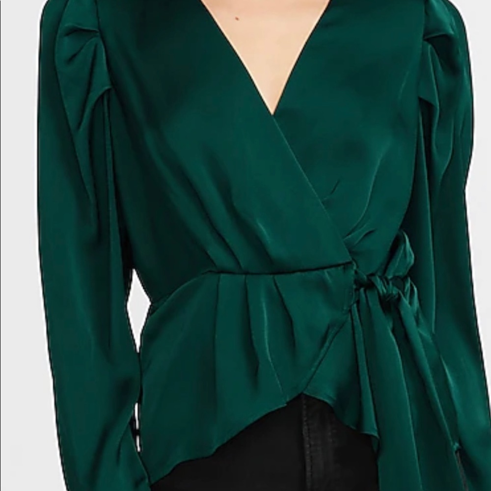 Express Silky Long Sleeve Top Size Medium